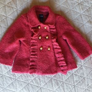 Gap baby raspberry pea coat, size 18-24 months